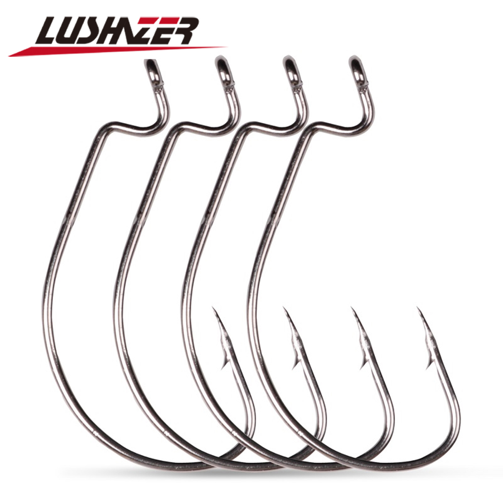 LUSHAZER 10 teile/los Carbon S – Fishing Hook Offset Bewertung und Preis