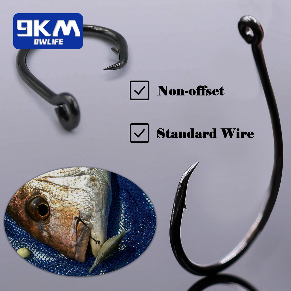 9KM 25-50 Stück Inline Wide Ga – Fishing Hook Offset Bewertung und Preis